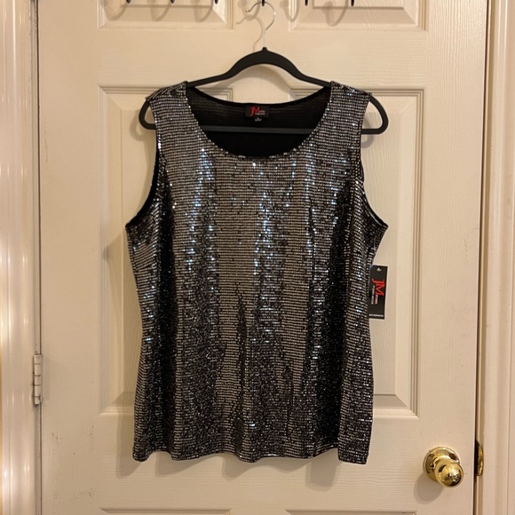 JIM Studio Tops - JIM Studio by John Meyer Bling Metallic Sleeveless Top